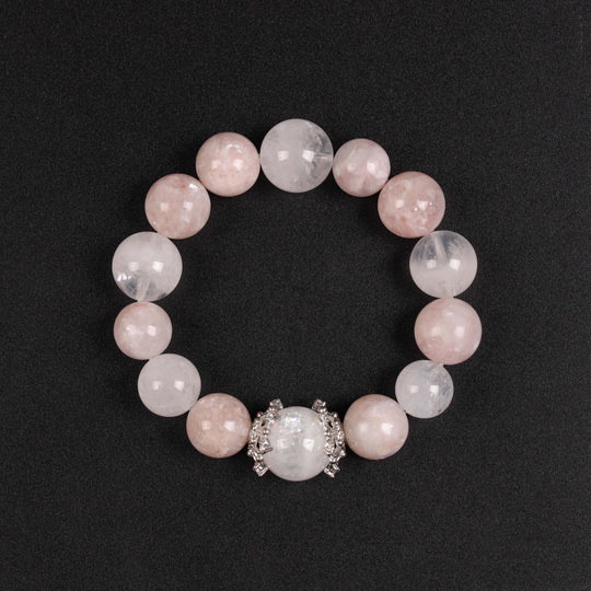 Natural Pink Seraphinite & White Phantom | The Snowstorm Harmony Anchor: Radical Grace | Bracelet