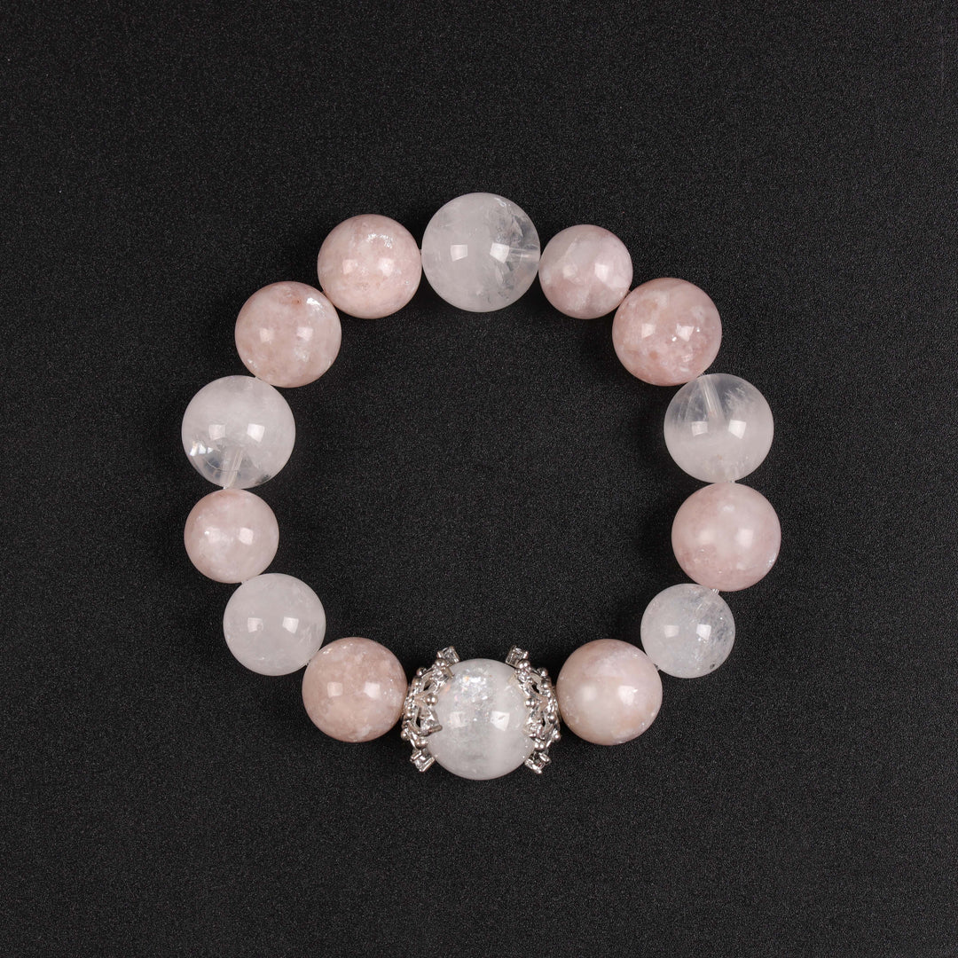 Natural Pink Seraphinite & White Phantom | The Snowstorm Harmony Anchor: Radical Grace | Bracelet