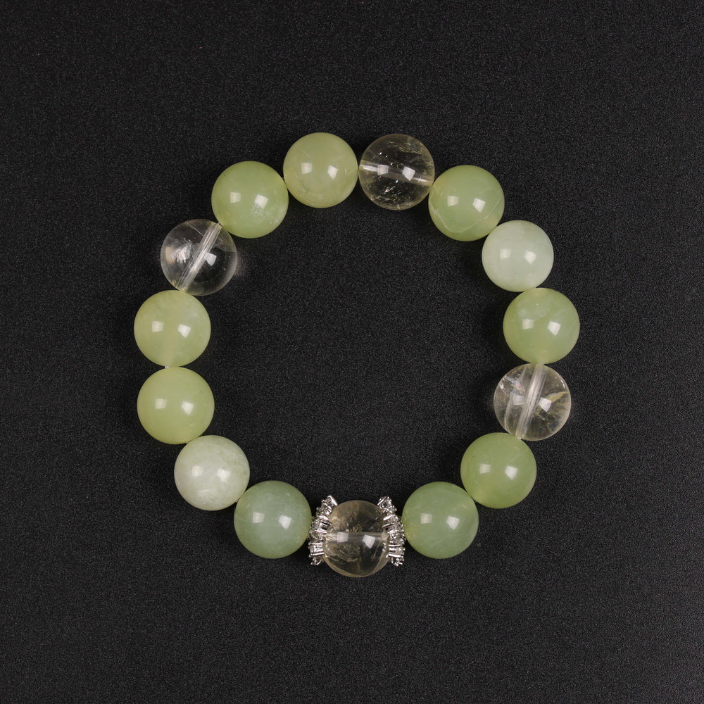 Natural Citrine & Milky Green Chalcedony | The Gentle Abundance Anchor | Bracelet