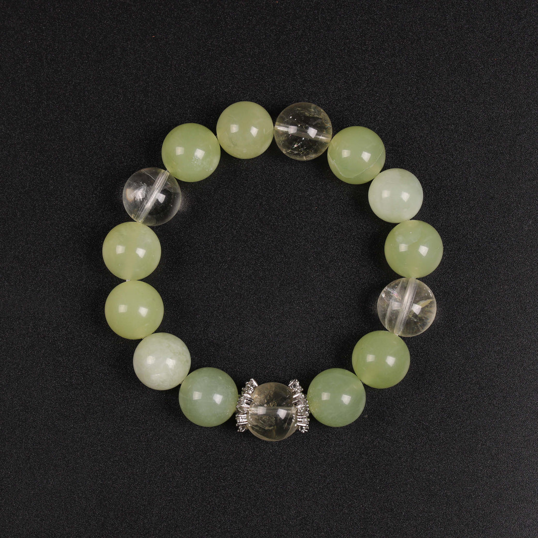 Natural Citrine & Milky Green Chalcedony | The Gentle Abundance Anchor | Bracelet