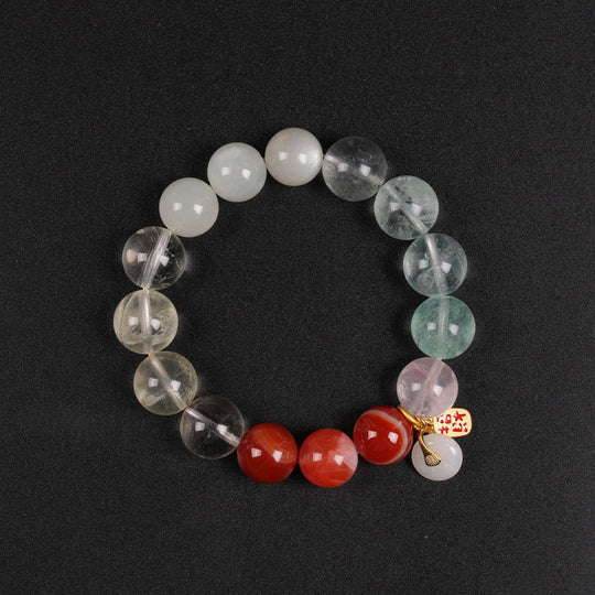 Natural 6-Stone Synergy | The Holistic Harmony Anchor | Bracelet