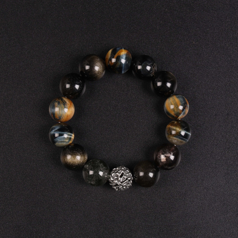 Natural Green Phantom & Tiger's Eye | The Executive Synergy Anchor | Bracelet