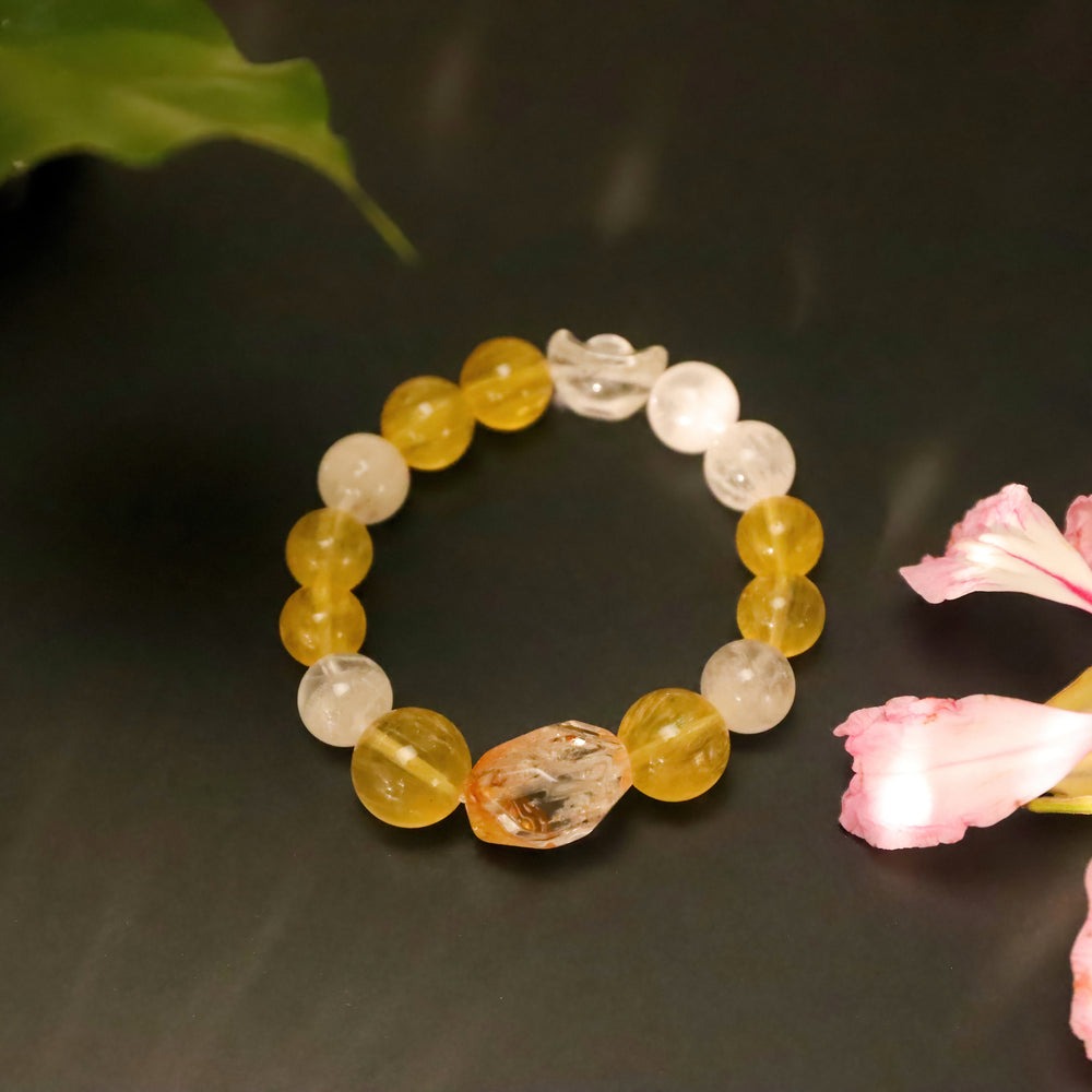 Blessed CloudBlaze Golden Glow Moon Bracelet – Balance & Clarity