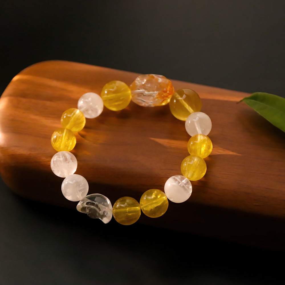 Blessed CloudBlaze Golden Glow Moon Bracelet – Balance & Clarity
