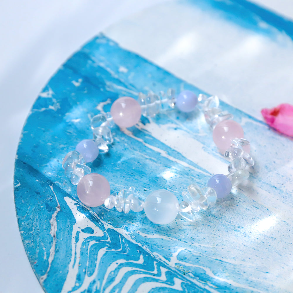 Crystal Heart Trinity · Accept & Renew Blessed Energy Bracelet