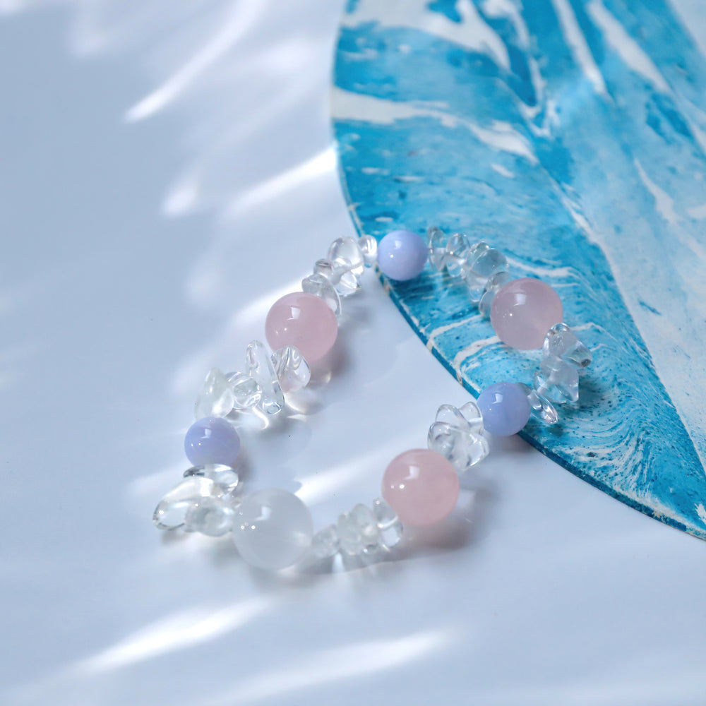 Crystal Heart Trinity · Accept & Renew Blessed Energy Bracelet