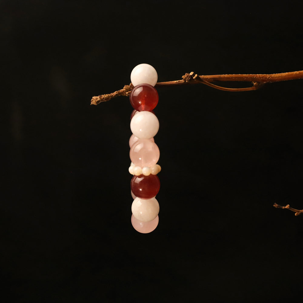 Blessed Strawberry-Rose-White Phantom Bracelet – Love Attraction & Heart Glow