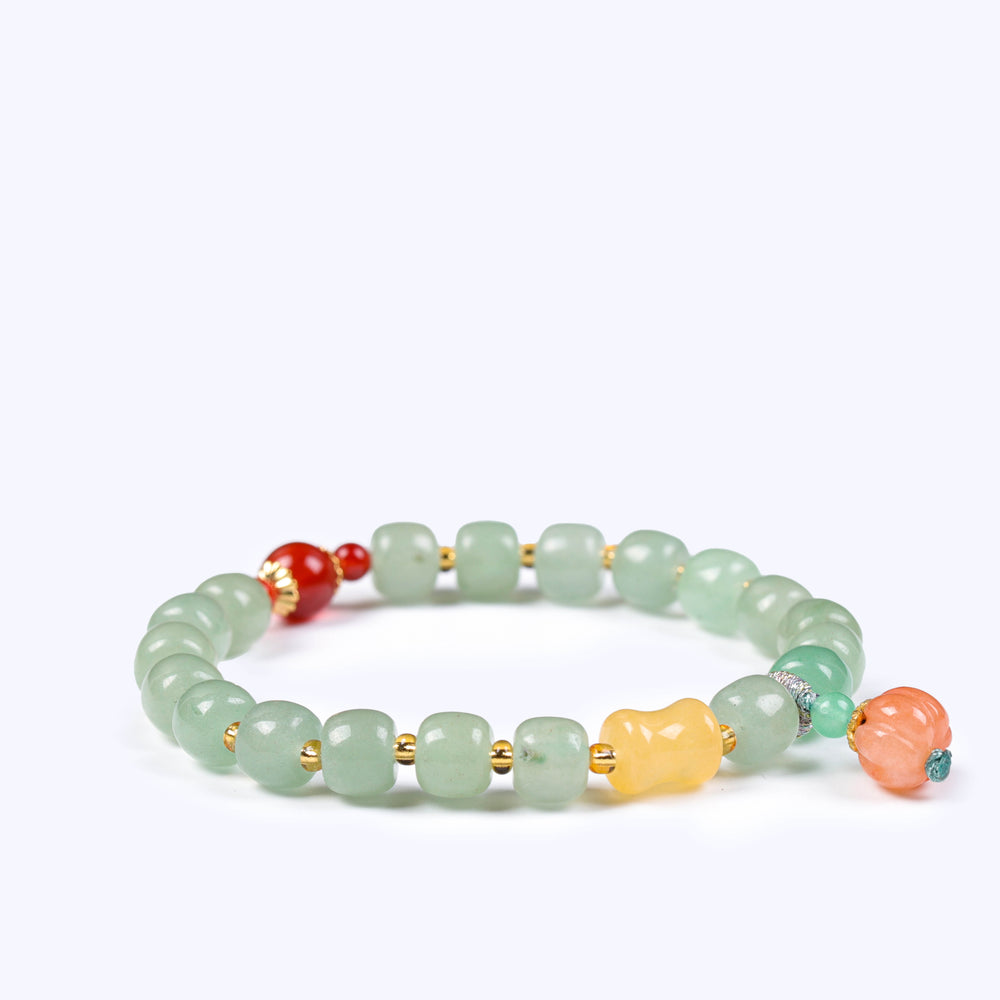 Vitality Anchor Array – Natural Aventurine & Red Agate Bracelet