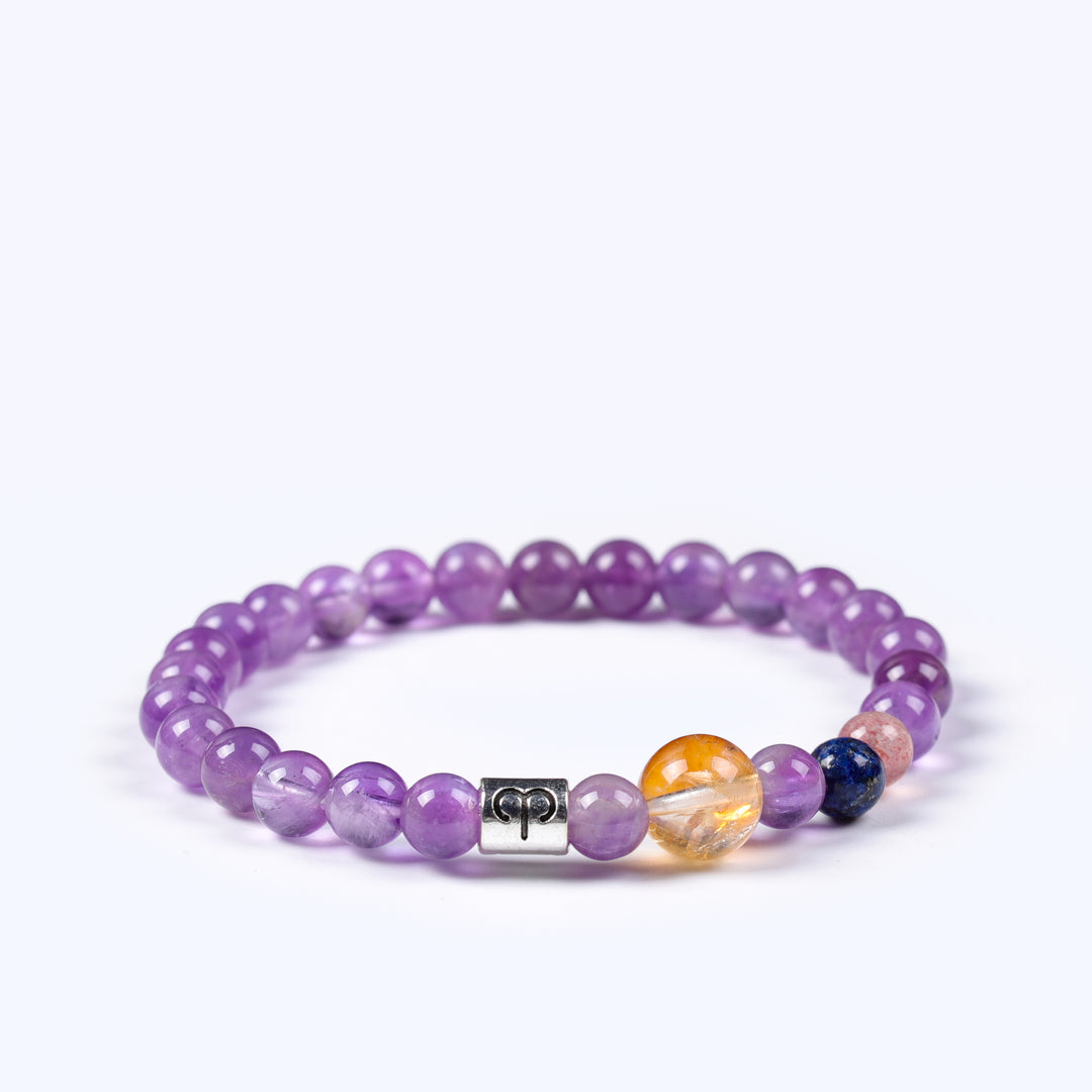 Aries Amethyst "Bold Vitality" Bracelet — Courage & Momentum