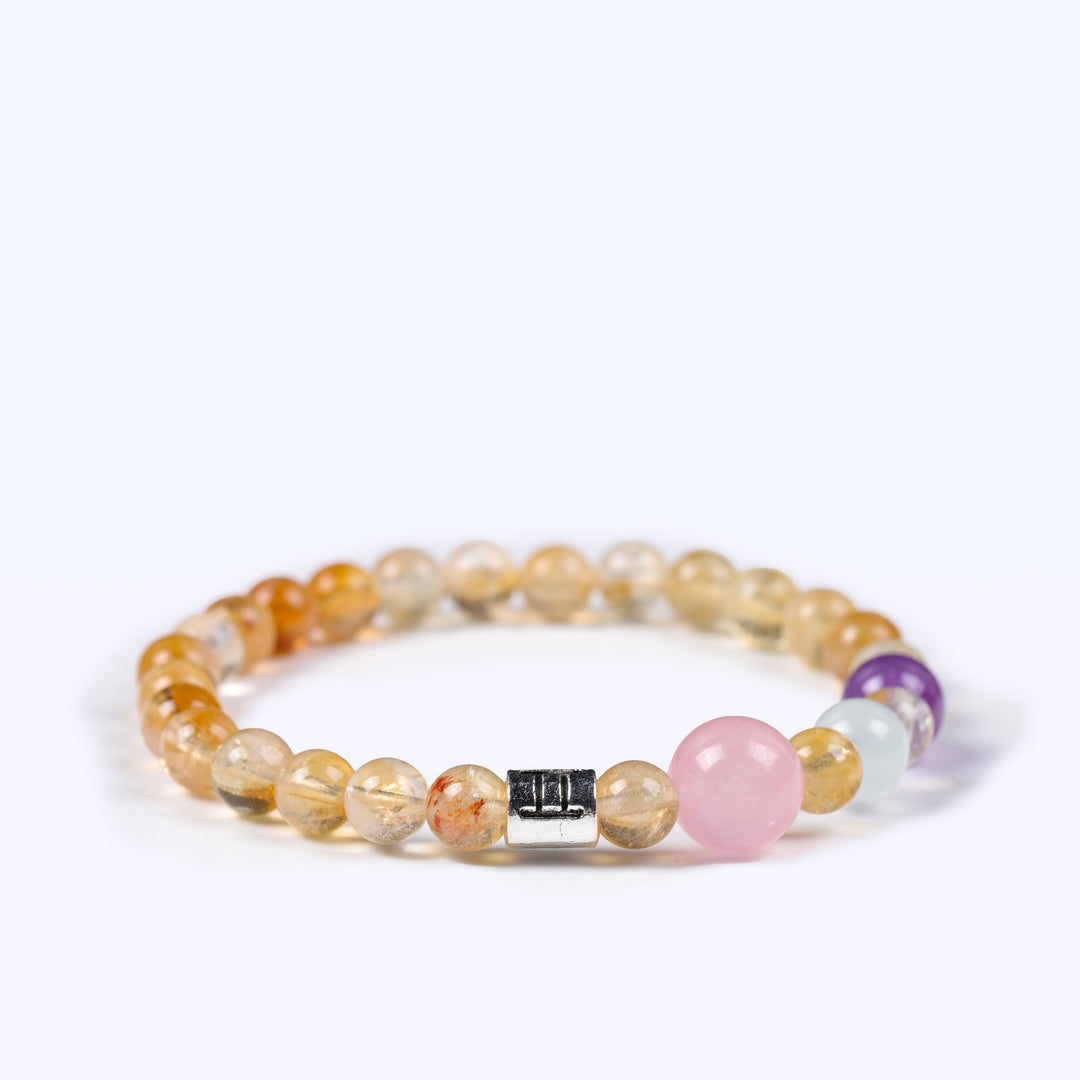 Natural Yellow Phantom & Amethyst | The Communicator Anchor: Gemini Bracelet | Bracelet
