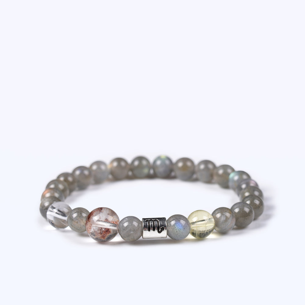 Natural Labradorite & Multi-Crystal Scorpio Traditional Insight & Alignment Bracelet