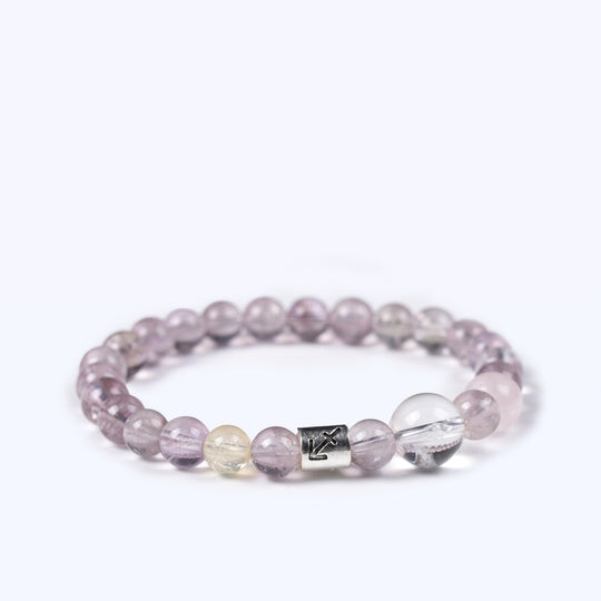 Natural Clear Quartz & Amethyst | The Focus Arrow: Sagittarius Bracelet | Bracelet