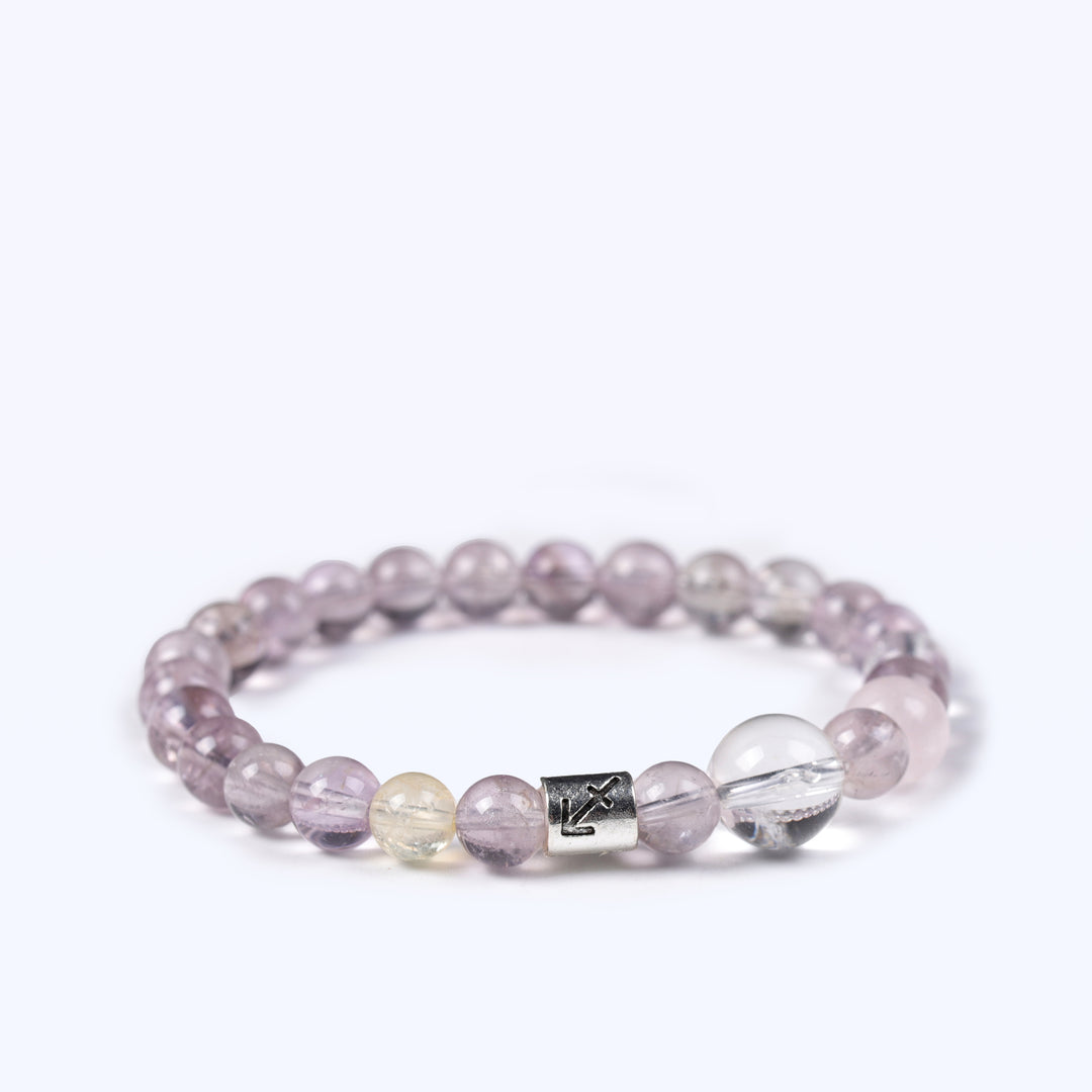 Natural Clear Quartz & Amethyst | The Focus Arrow: Sagittarius Bracelet | Bracelet