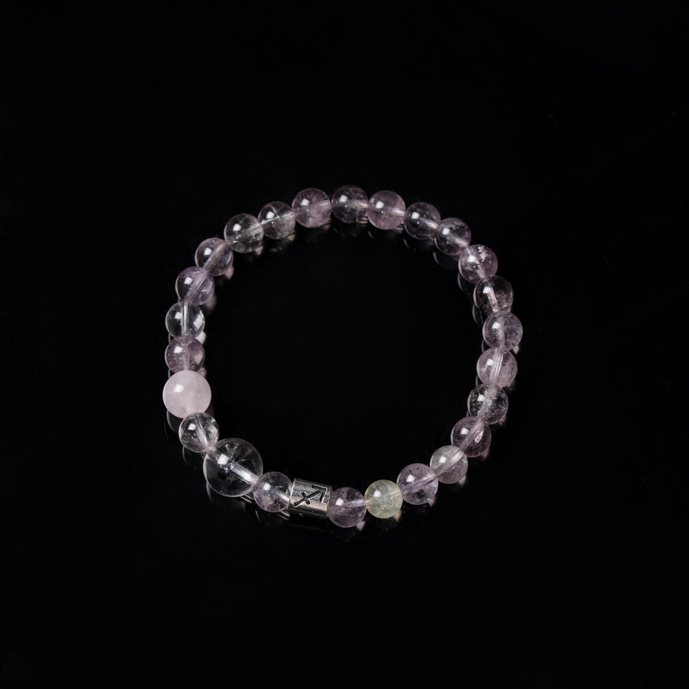 Natural Clear Quartz & Amethyst | The Focus Arrow: Sagittarius Bracelet | Bracelet