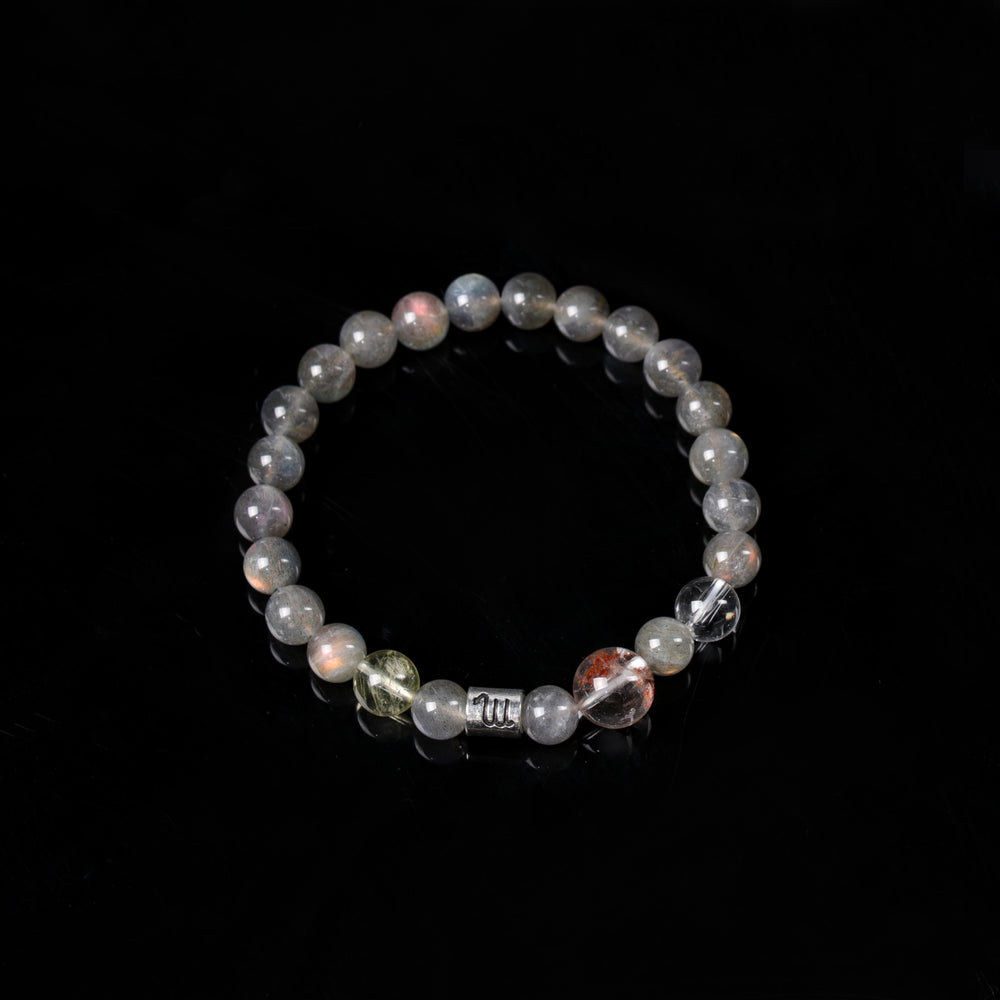 Natural Labradorite & Multi-Crystal Scorpio Traditional Insight & Alignment Bracelet