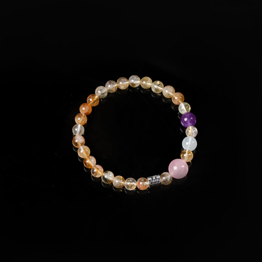 Natural Yellow Phantom & Amethyst | The Communicator Anchor: Gemini Bracelet | Bracelet