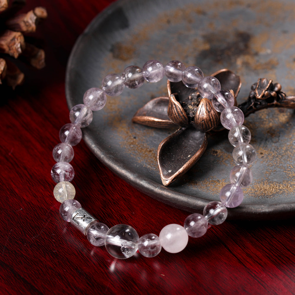 Natural Clear Quartz & Amethyst | The Focus Arrow: Sagittarius Bracelet | Bracelet