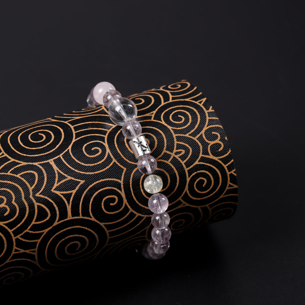 Natural Clear Quartz & Amethyst | The Focus Arrow: Sagittarius Bracelet | Bracelet