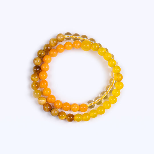 Natural Golden Jade & Tiger’s Eye Traditional Harmony & Persistence Bracelet