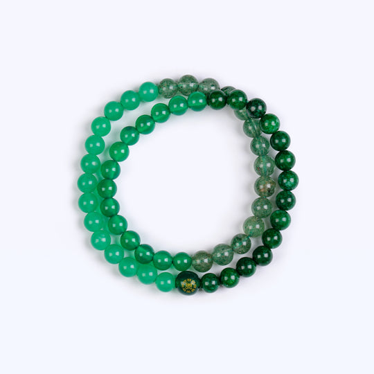 Natural Green Chalcedony & Quartz | Anchor for Renewal & Momentum | Bracelet