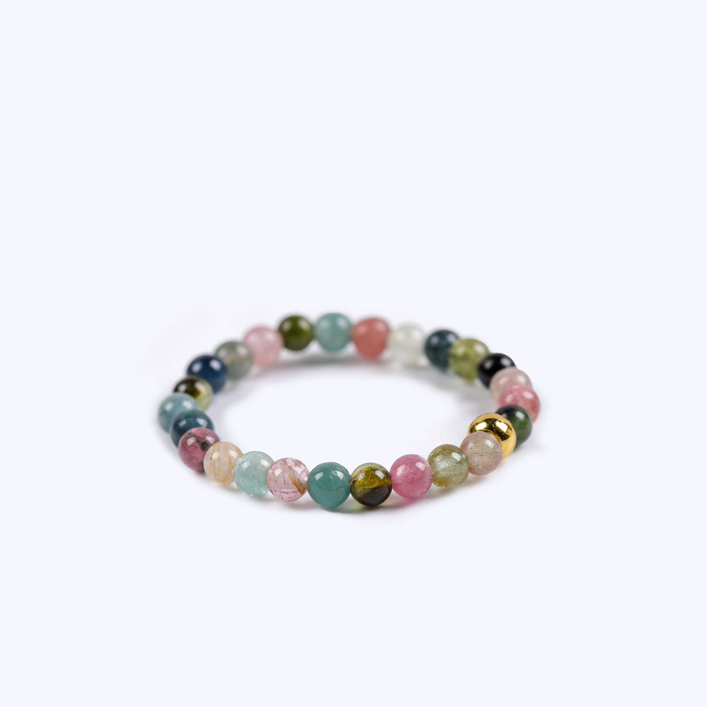 Natural Rainbow Tourmaline Traditional Harmony & Equilibrium Pivot Ring