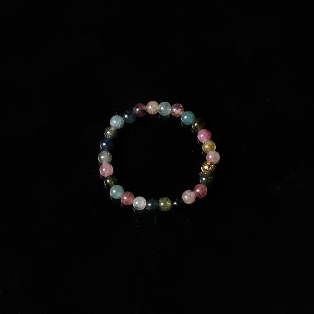 Natural Rainbow Tourmaline Traditional Harmony & Equilibrium Pivot Ring