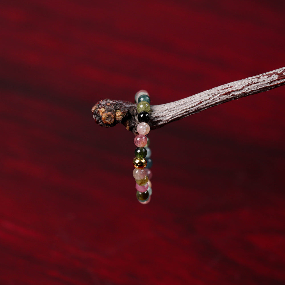 Natural Rainbow Tourmaline Traditional Harmony & Equilibrium Pivot Ring