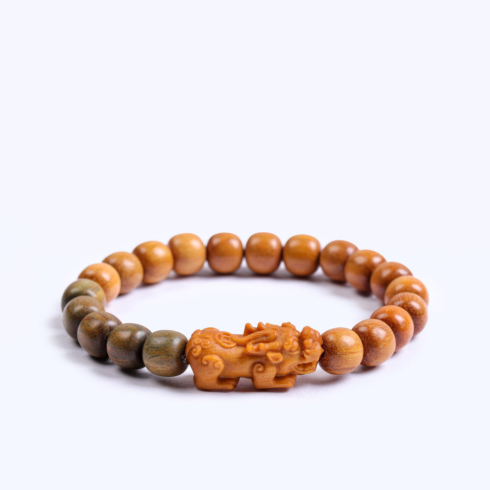 FREE Today: Golden & Green Sandalwood Pixiu Bracelet