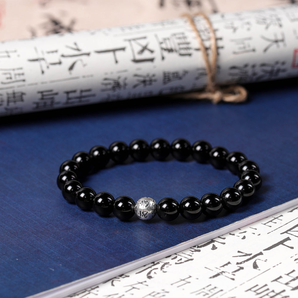 Foundational Balance Array – Natural Black Obsidian Balance Bracelet