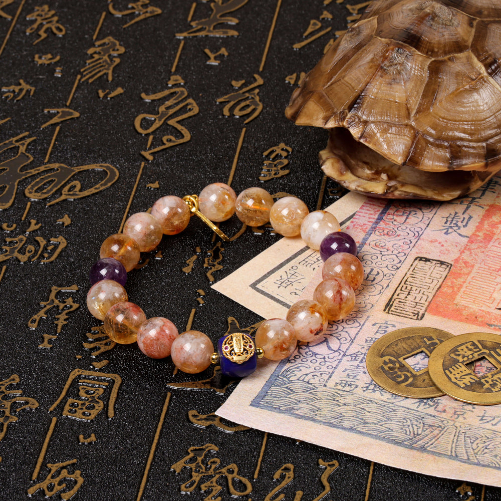 Natural Citrine, Amethyst & Lapis Lazuli | The Executive Flow Anchor