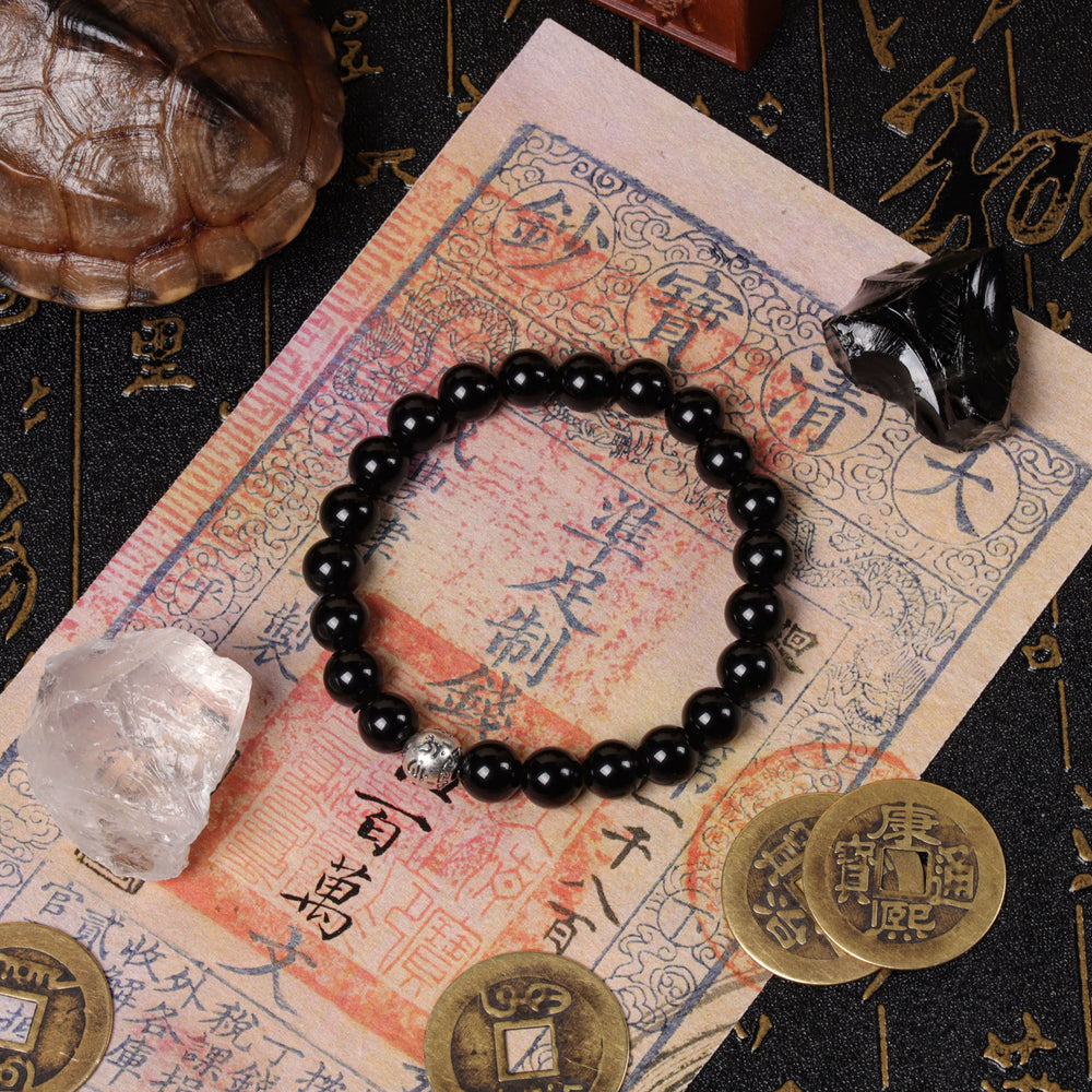 Foundational Balance Array – Natural Black Obsidian Balance Bracelet