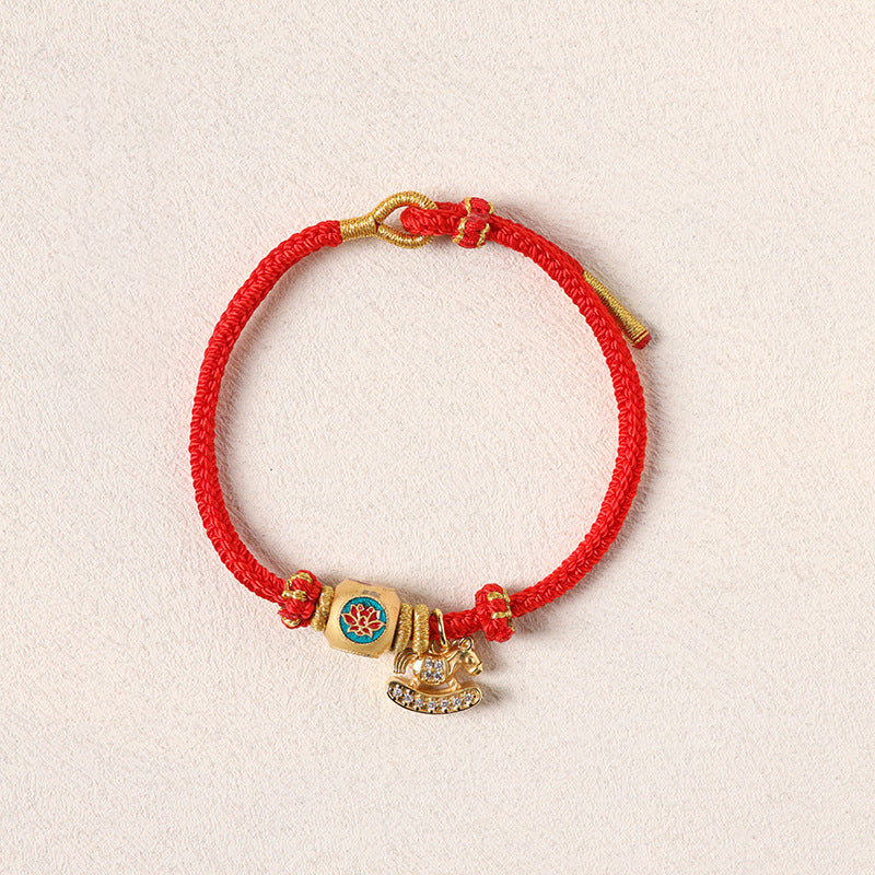 2026 Momentum Red String | Horse & Enamel | Bracelet
