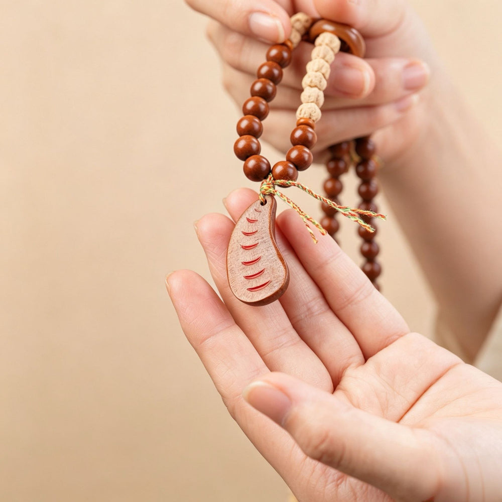 Harmony 108-Bead Multi-Wrap Array – Natural Lightning-Struck Jujube Wood