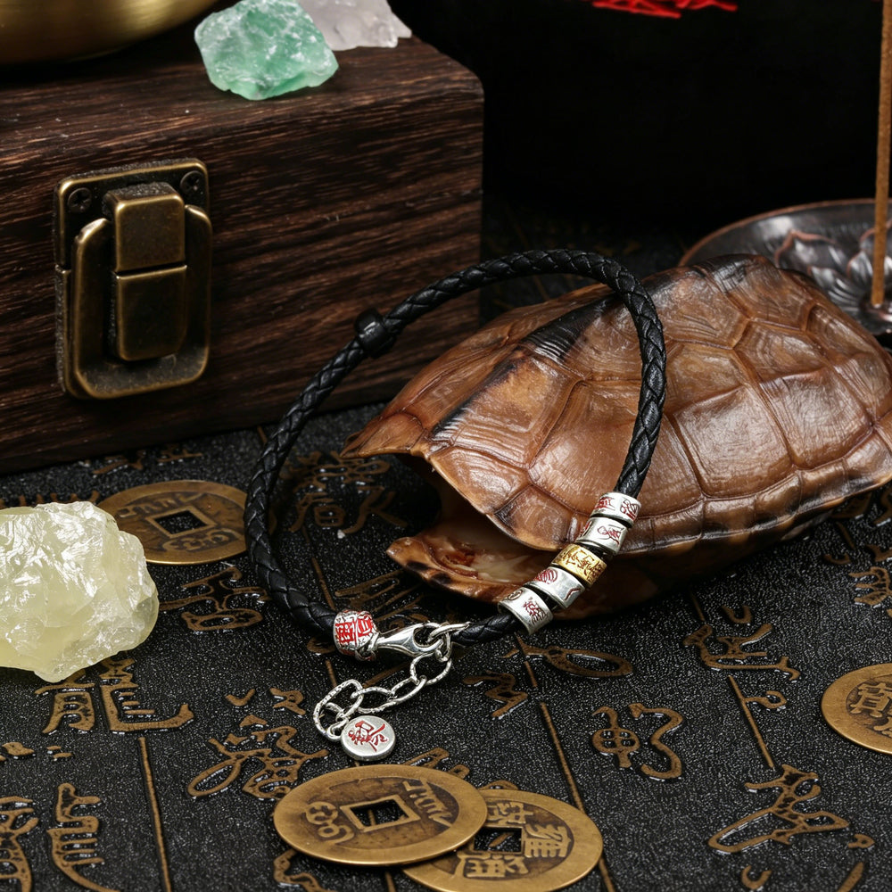 Pure Silver Big Dipper Tiangang Traditional Celestial Shield Necklace