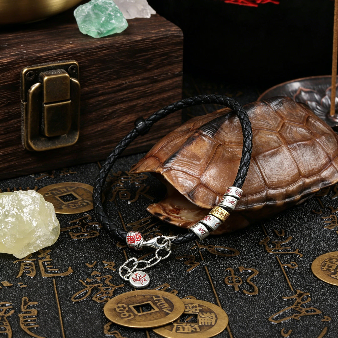 Pure Silver Big Dipper Tiangang Traditional Celestial Shield Necklace
