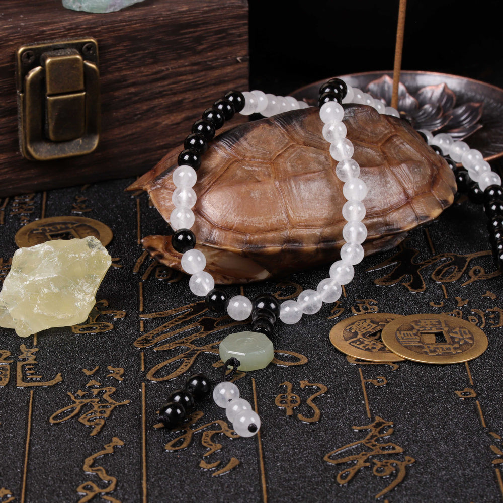 Natural 81-Bead Tai Chi Bagua Taoist Mala Balance & Harmony Necklace