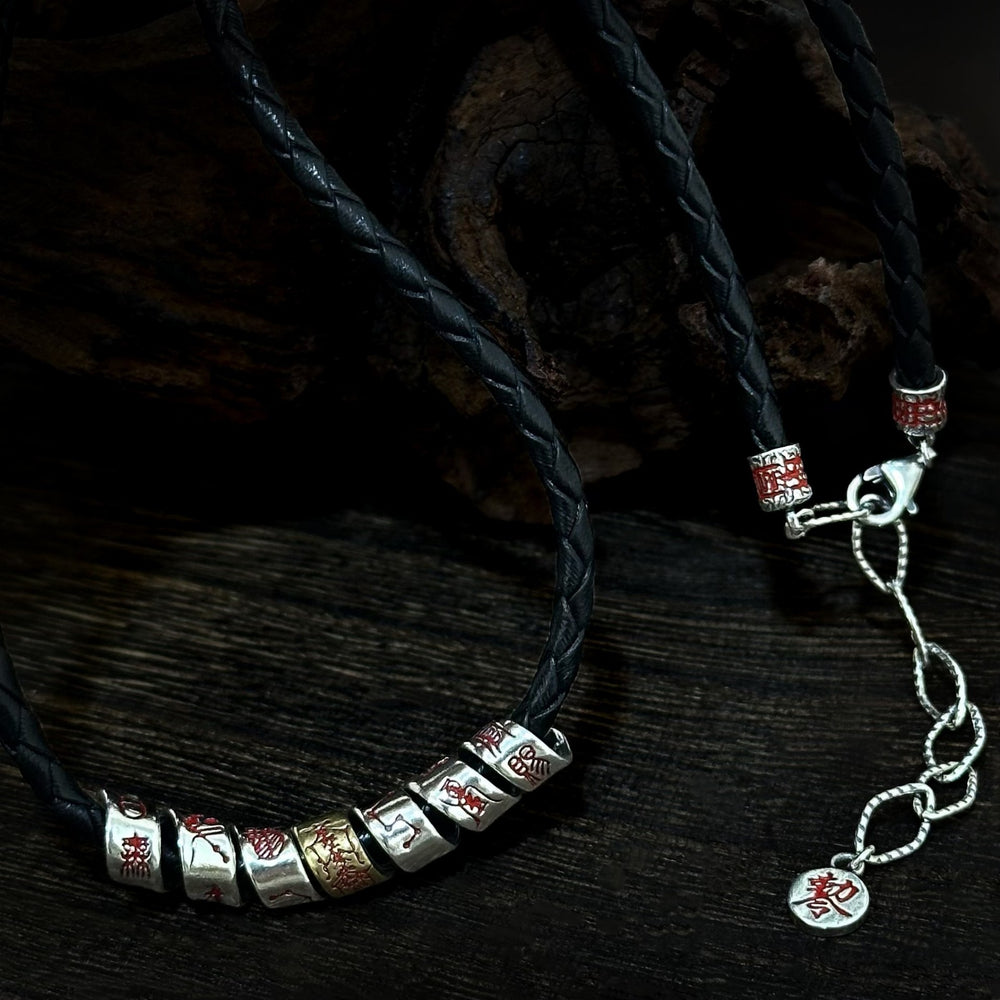 Pure Silver Big Dipper Tiangang Traditional Celestial Shield Necklace