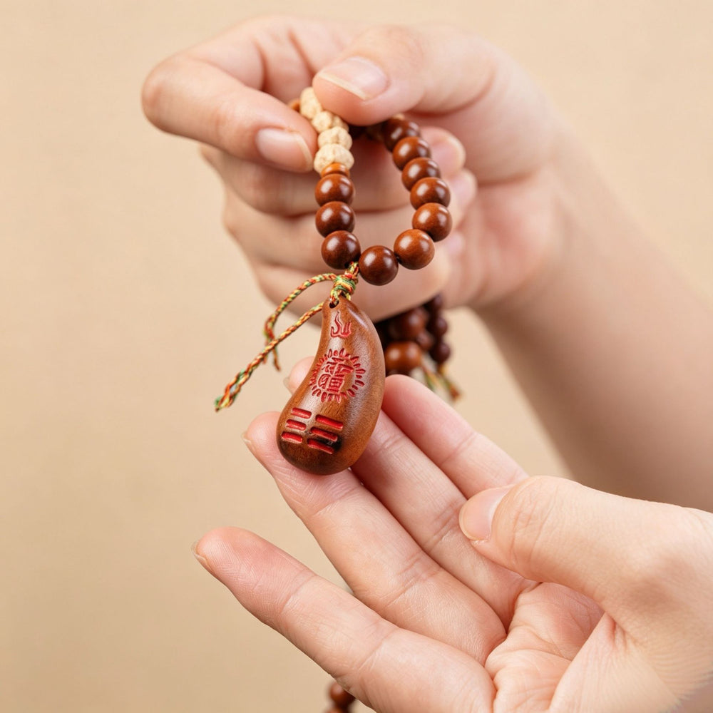 Harmony 108-Bead Multi-Wrap Array – Natural Lightning-Struck Jujube Wood
